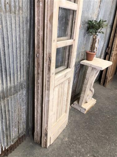 Antique French Double Doors (38x92.5) 5 Pane Glass Doors, European Doors G99