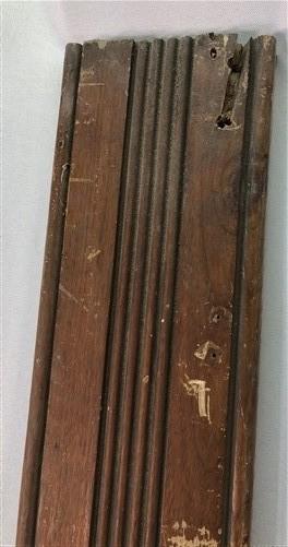 6 Wood Trim Pieces, Architectural Salvage, Reclaimed Vintage Wood Baseboard A83,