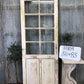 Antique French Single Door (32.75x83) 8 Pane Glass Door, European Door H109