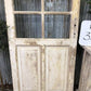 Antique French Single Door (32.75x83) 8 Pane Glass Door, European Door H109