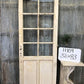 Antique French Single Door (32.75x83) 8 Pane Glass Door, European Door H109