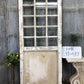 Antique French Single Door (37x87) 15 Pane Glass Door, European Door H91