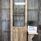 Antique French Single Door (32.5x97.75) 4 Pane Glass Door, European Door H118