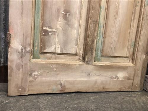 Antique French Single Door (32.5x97.75) 4 Pane Glass Door, European Door H118