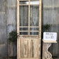 Antique French Single Door (33x87) 8 Pane Glass Door, European Door H122