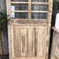 Antique French Single Door (33x87) 8 Pane Glass Door, European Door H122