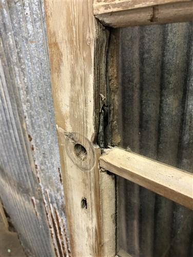 Antique French Single Door (33x87) 8 Pane Glass Door, European Door H122