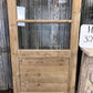 Antique French Single Door (32.5x91) 5 Pane Glass Door, European Door H126