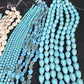 Turquoise Beads, Jewelers Lot, Jewelry Making Artistic Craft Blue Beads D,