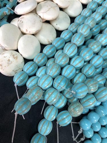 Turquoise Beads, Jewelers Lot, Jewelry Making Artistic Craft Blue Beads D,