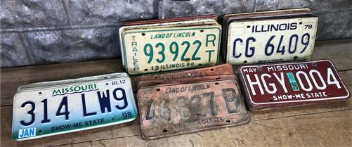 Set of 50 License Plates Lot, Vintage Automobile Car Truck Tags JZ,