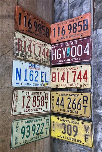 Set of 50 License Plates Lot, Vintage Automobile Car Truck Tags JZ,