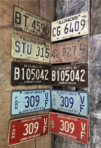 Set of 50 License Plates Lot, Vintage Automobile Car Truck Tags JZ,