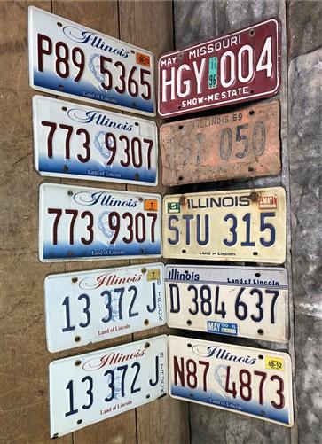 Set of 50 License Plates Lot, Vintage Automobile Car Truck Tags JZ,