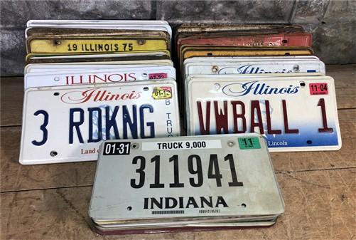 Set of 50 License Plates Lot, Vintage Automobile Car Truck Tags KB,