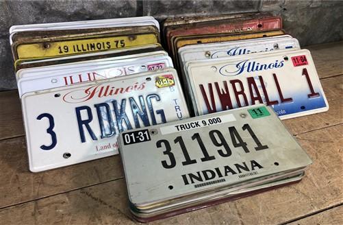 Set of 50 License Plates Lot, Vintage Automobile Car Truck Tags KB,