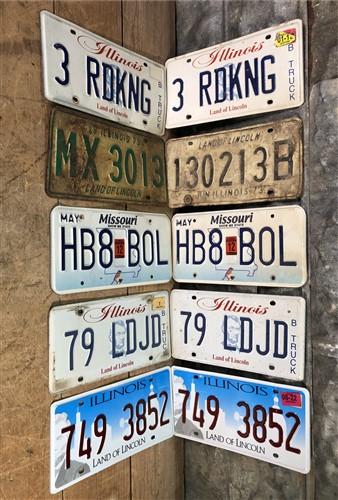 Set of 50 License Plates Lot, Vintage Automobile Car Truck Tags KB,