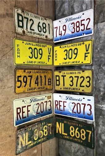 Set of 50 License Plates Lot, Vintage Automobile Car Truck Tags KB,