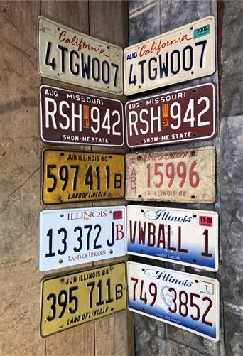 Set of 50 License Plates Lot, Vintage Automobile Car Truck Tags KB,