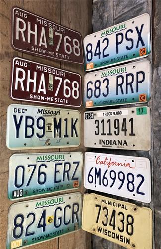 Set of 50 License Plates Lot, Vintage Automobile Car Truck Tags KB,