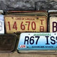 Set of 50 License Plates Lot, Vintage Automobile Car Truck Tags KC,