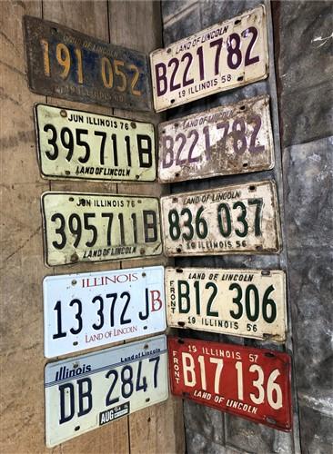 Set of 50 License Plates Lot, Vintage Automobile Car Truck Tags KC,