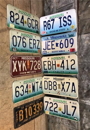 Set of 50 License Plates Lot, Vintage Automobile Car Truck Tags KC,