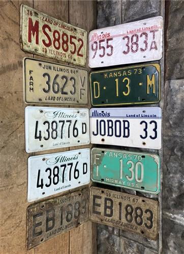 Set of 50 License Plates Lot, Vintage Automobile Car Truck Tags KC,