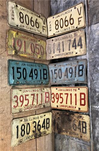 Set of 50 License Plates Lot, Vintage Automobile Car Truck Tags KA,