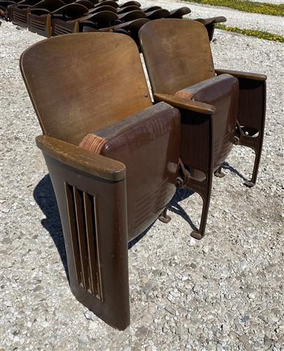 2 Padded Folding Theater Seats, Auditorium Theatre Seat, Entryway Bench B43