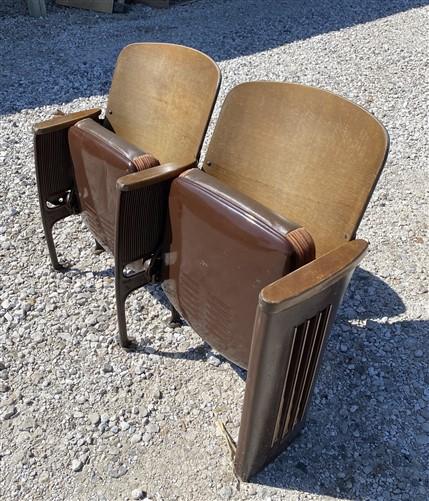2 Padded Folding Theater Seats, Auditorium Theatre Seat, Entryway Bench B48