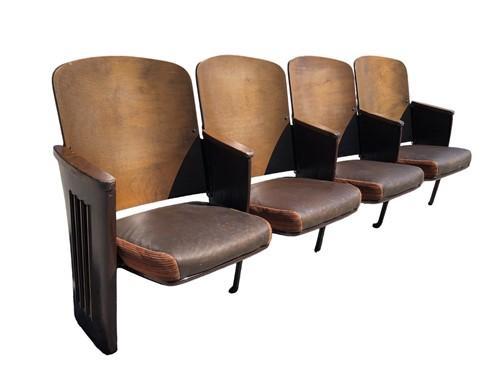 4 Padded Folding Theater Seats, Auditorium Theatre Seat, Entryway Bench A39