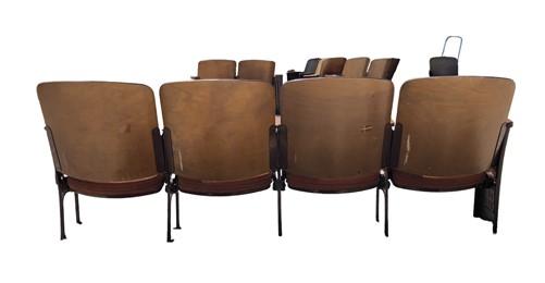 4 Padded Folding Theater Seats, Auditorium Theatre Seat, Entryway Bench A39