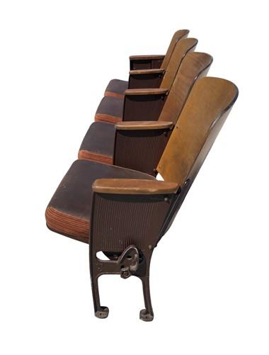 4 Padded Folding Theater Seats, Auditorium Theatre Seat, Entryway Bench A39