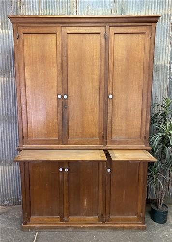 Vintage French Kitchen Pantry Cabinet, Store Counter, Storage Display Cabinet, B