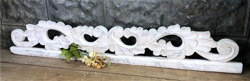 White Wood Fretwork Decorative Panel, Architectural Decor, Rustic Farmhouse A,