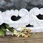 White Wood Fretwork Decorative Panel, Architectural Decor, Rustic Farmhouse A,