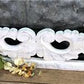 White Wood Fretwork Decorative Panel, Architectural Decor, Rustic Farmhouse A,