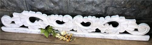 White Wood Fretwork Decorative Panel, Architectural Decor, Rustic Farmhouse A,