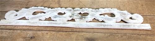 White Wood Fretwork Decorative Panel, Architectural Decor, Rustic Farmhouse B,