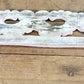 White Wood Fretwork Decorative Panel, Architectural Decor, Rustic Farmhouse B,