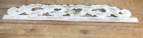 White Wood Fretwork Decorative Panel, Architectural Decor, Rustic Farmhouse B,