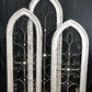 Set 3 XL Arched Wood Metal Gothic Window Frames, Architectural Window Frame B,