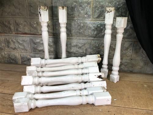 16 Balusters White Wood Architectural Salvage Spindles Porch Post House Trim D,