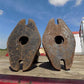 Pair Line Shaft Hanger Holder Brackets, Cast Iron Industrial Age Supports A,