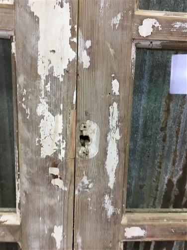 Antique French Double Doors (42x76) 10 Pane Glass Doors, European Doors G115