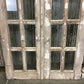 Antique French Double Doors (42x76) 10 Pane Glass Doors, European Doors G115