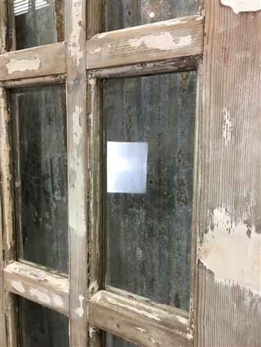 Antique French Double Doors (42x76) 10 Pane Glass Doors, European Doors G115