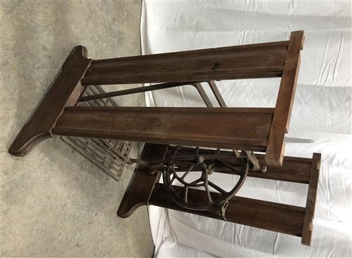 Treadle Sewing Machine, Cast Iron Base, Industrial Age Singer Steampunk PR,