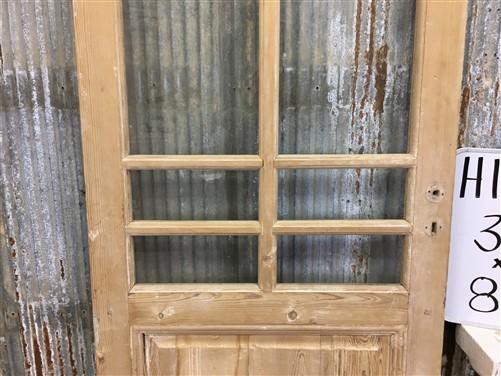 Antique French Single Door (31.75x81) 8 Pane Glass European Door H151